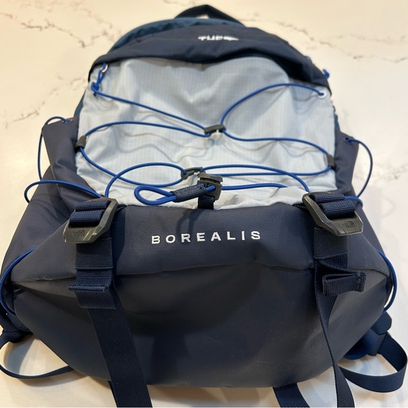 Like New The North Face Borealis Laptop Work School Backpack - Blue Grey - Picture 2 of 8